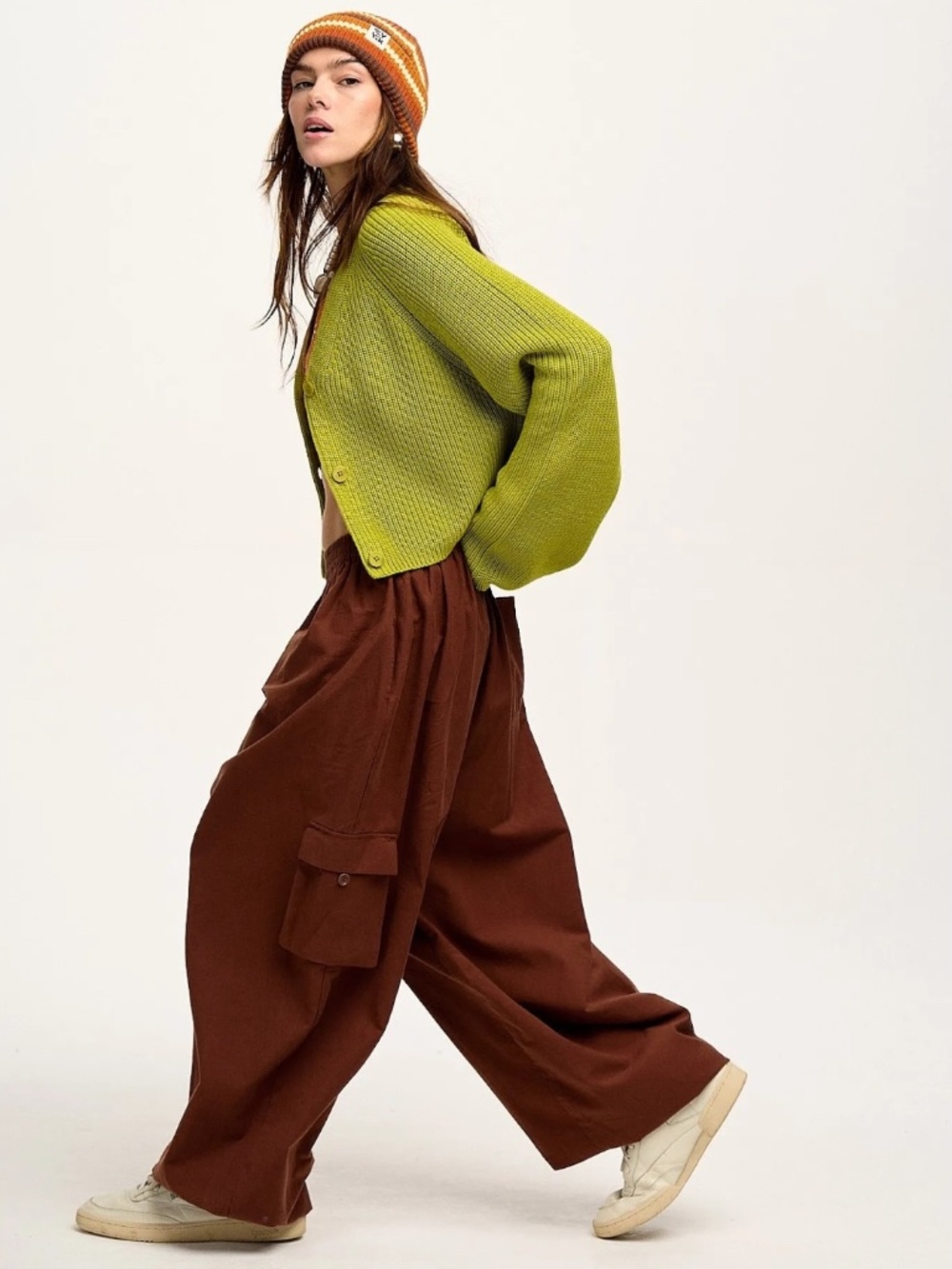 Lucy And Yak Rumi Cargo Cotton Linen Blend Oversized Baggy Balloon Trousers 18